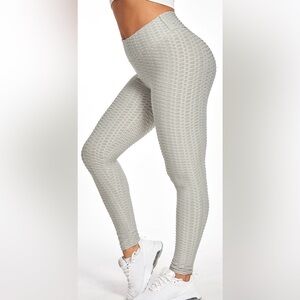 SHEIN Textured Leggings, Gray, Size S, EUC